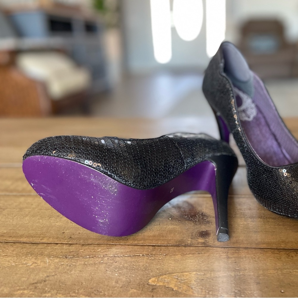 Black Women’s Stilettos. Women’s Platform Heels, size 6.